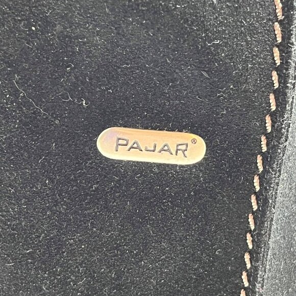 Pajar Wedge Suede Ankle Boots Black Contrast Stitch Shearling Lined Zipper‎ 8.5 - Picture 4 of 15